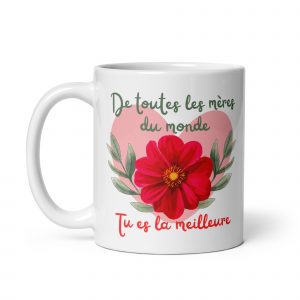 Home mug blanc brillant tu es la meilleure
