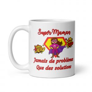 Home mug blanc brillant super maman