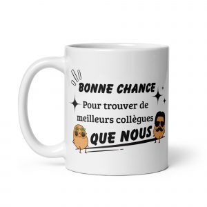 Home mug blanc brillant bonne chance